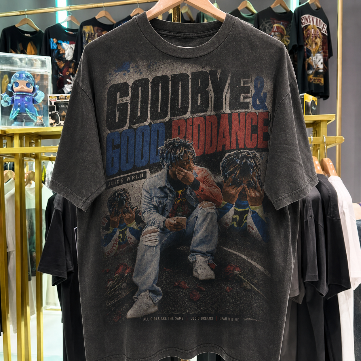 Juice WRLD 'Goodbye & Good Riddance' Washed Black T-Shirt
