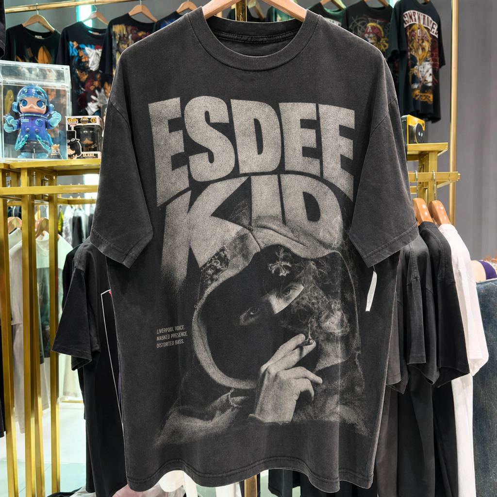 Esdeekid Washed Black T-Shirt