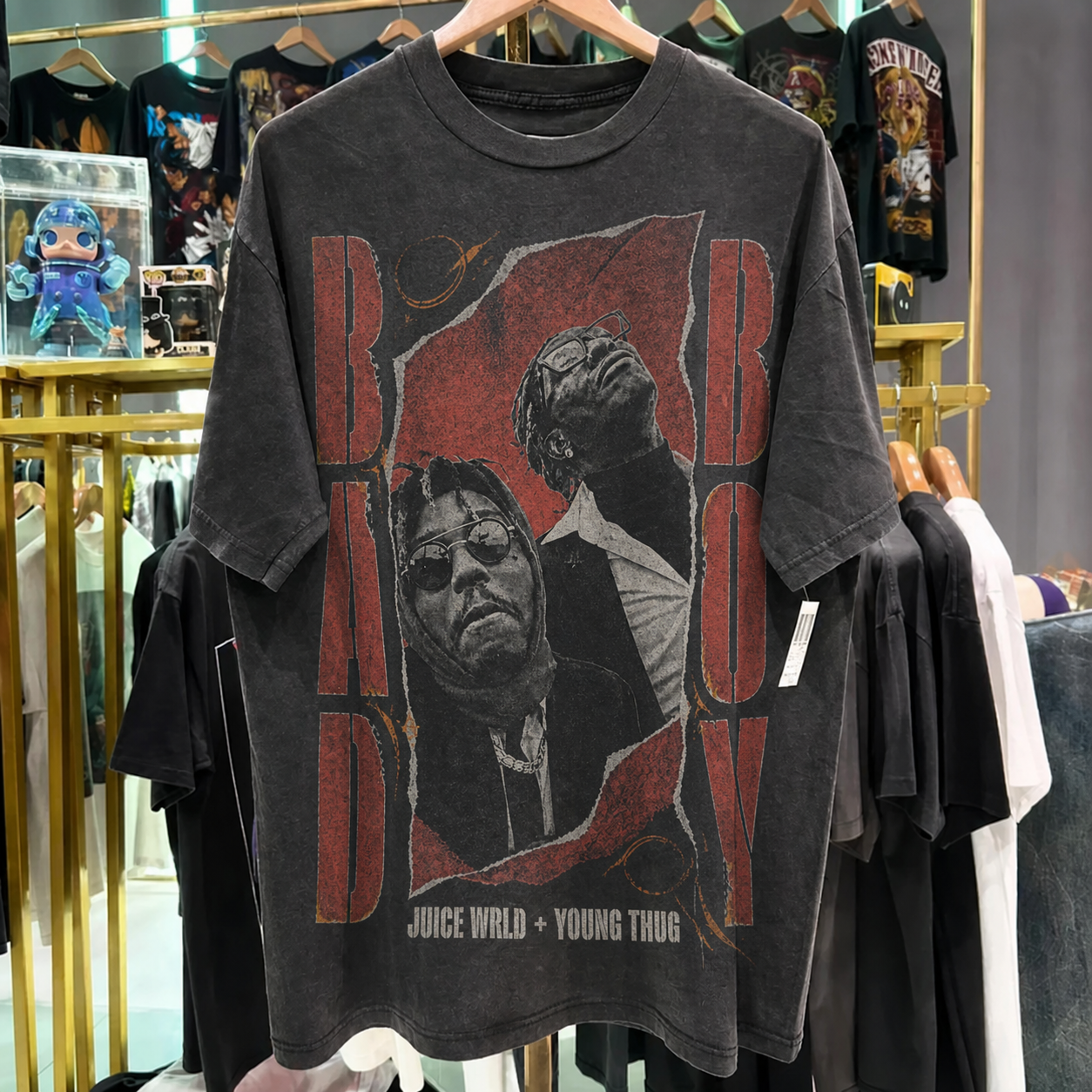 Juice WRLD 'Bad  Boy' Washed Black T-Shirt
