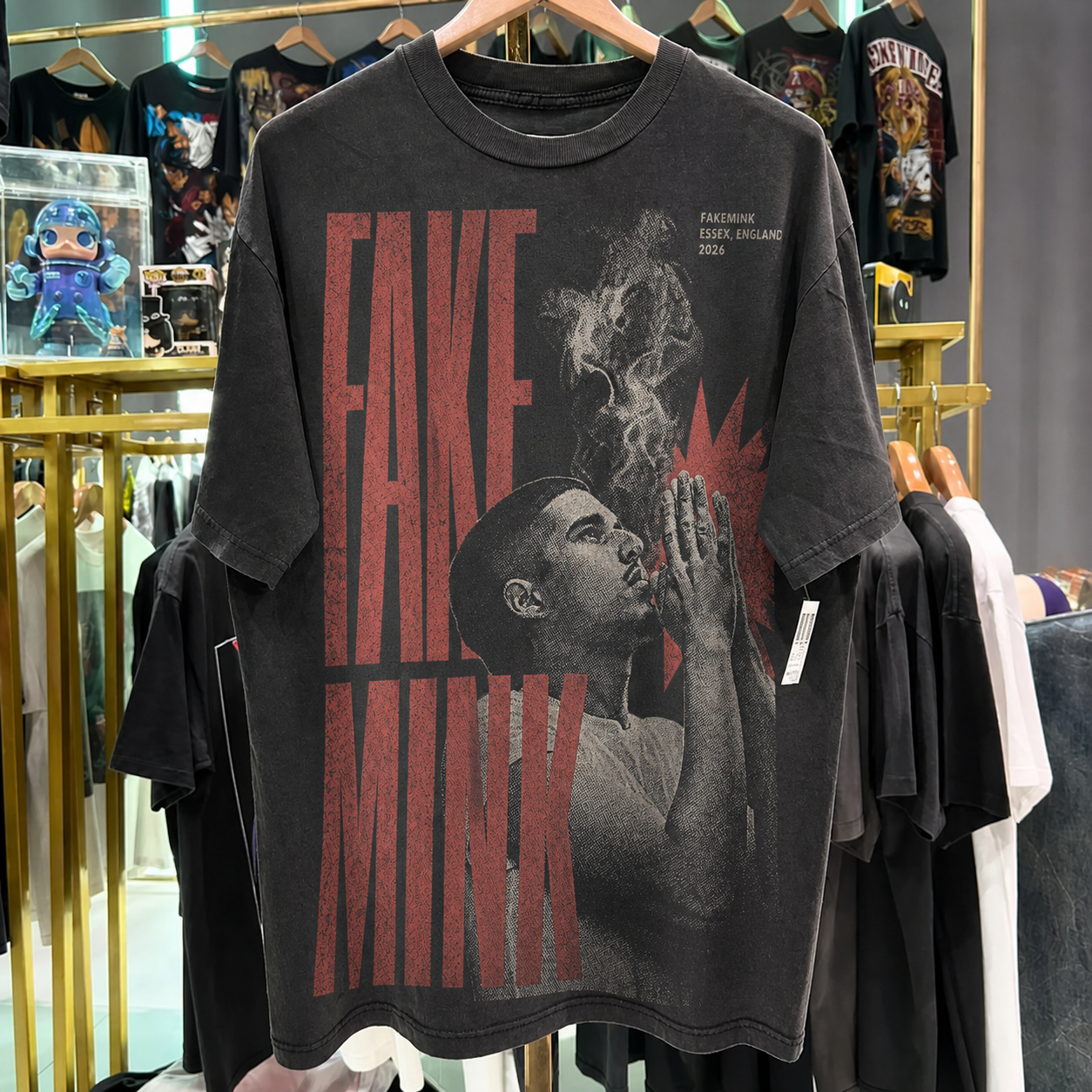 Fakemink Washed Black T-Shirt
