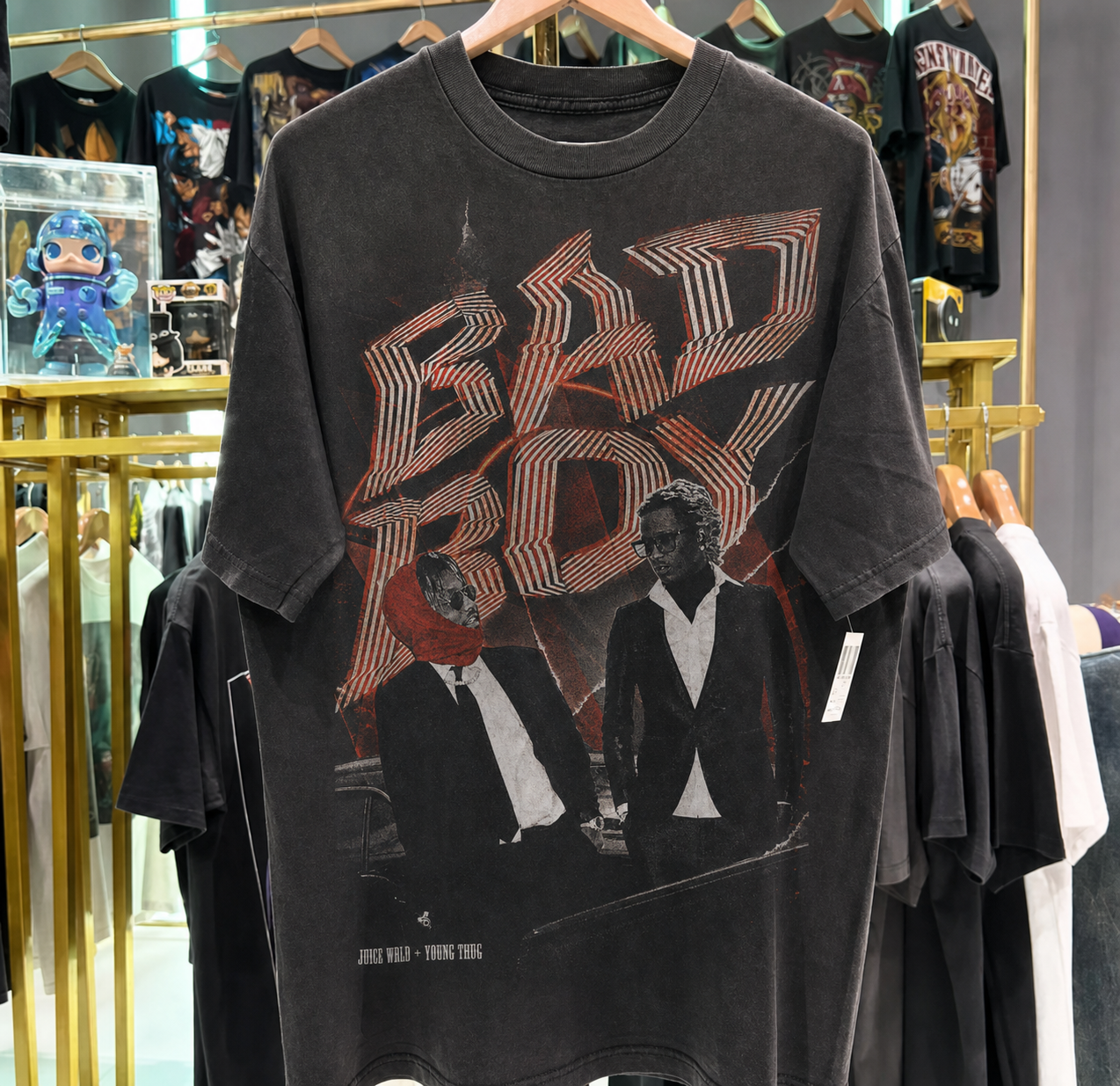 Juice WRLD 'Bad  Boy' Washed Black T-Shirt