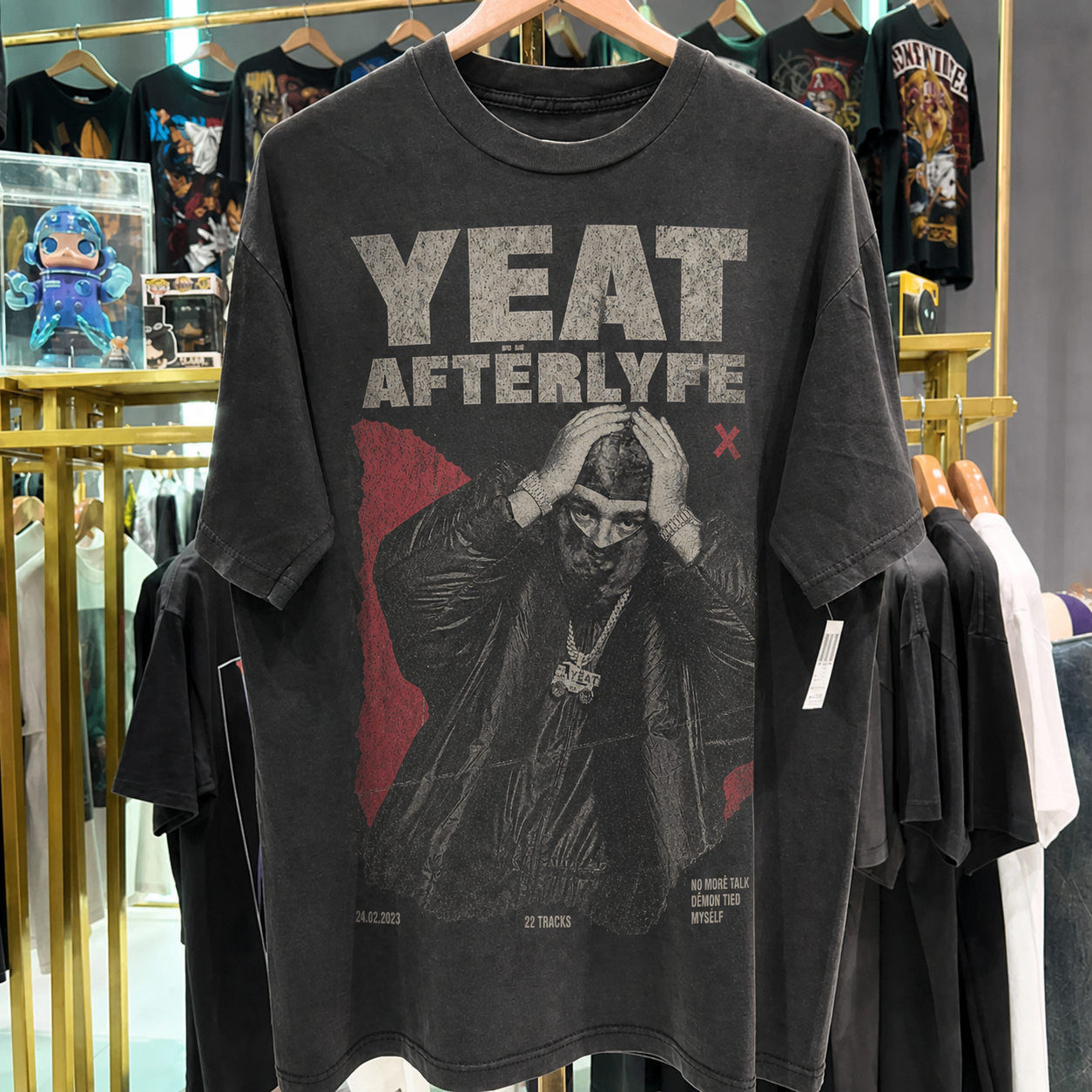 Yeat 'Afterlyfe' Washed Black T-Shirt