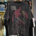 Lil Uzi Vert 'Pink Tape' Washed Black T-Shirt