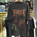 Juice WRLD 'Fast' Washed Black T-Shirt