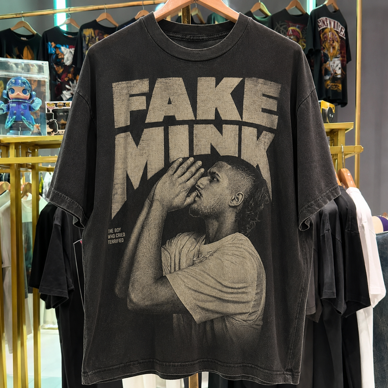 Fakemink Washed Black T-Shirt